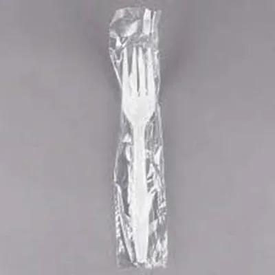 Poly King® Fork PP White Heavyweight Individually Wrapped 1000/Case