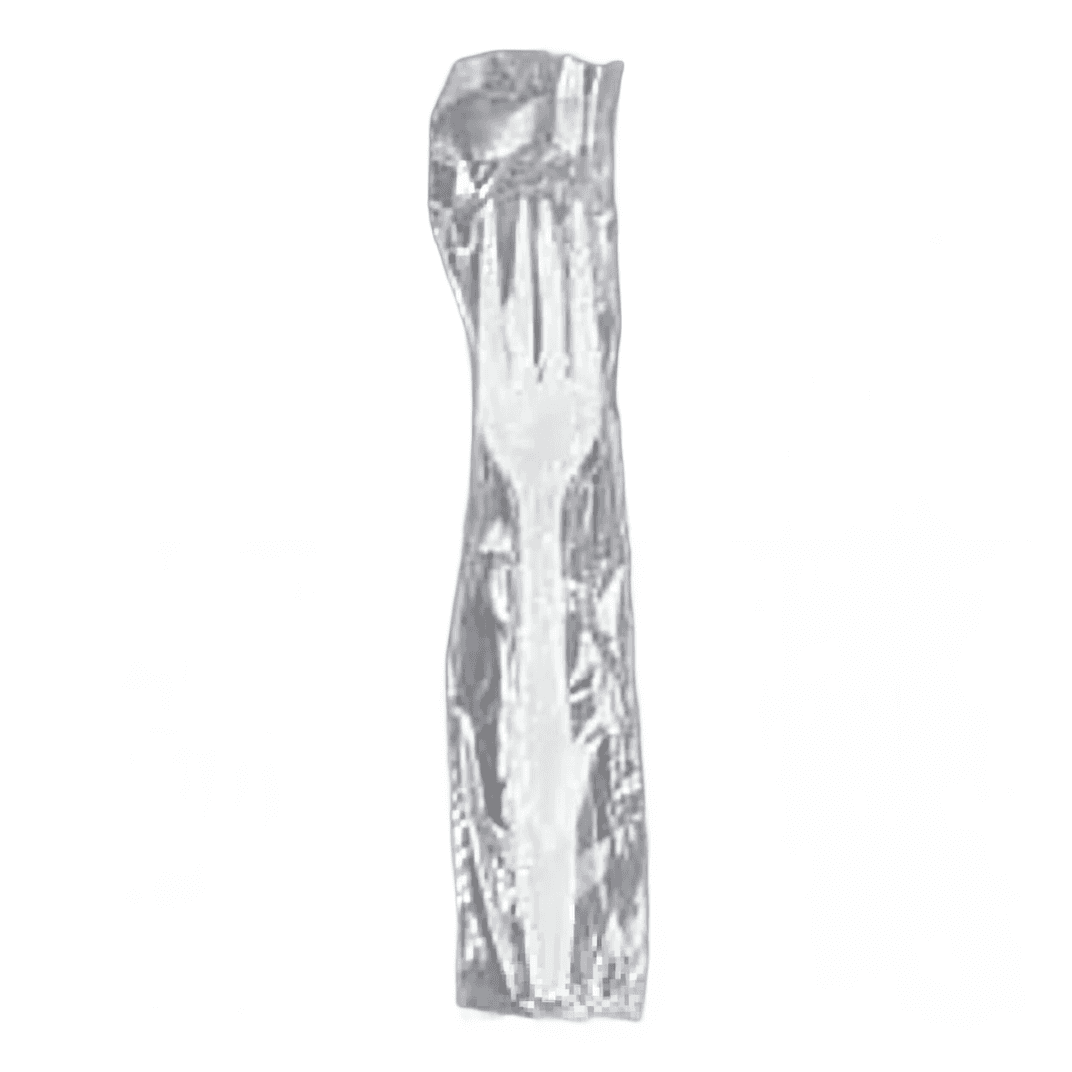 Poly King® Fork PP White Heavyweight Individually Wrapped 1000/Case