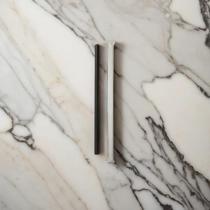 Giant Straw 7.75 IN PP Black Wrapped 3000/Case