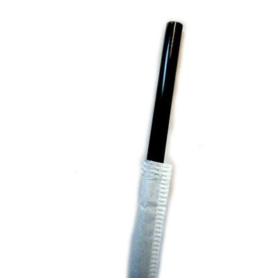 Jumbo Straw 7.75 IN Paper Black Wrapped 500 Count/Pack 10 Packs/Case 5000 Count/Case