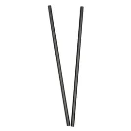 Jumbo Straw 7.75 IN Black Unwrapped 250 Count/Pack 10 Packs/Case 2500 Count/Case