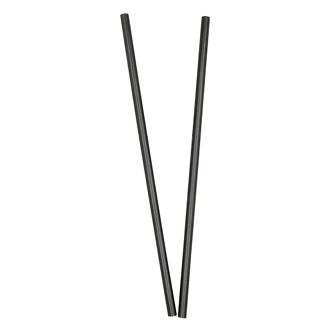 Jumbo Straw 7.75 IN Black Unwrapped 250 Count/Pack 10 Packs/Case 2500 Count/Case