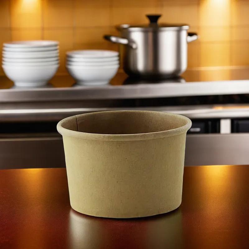 Soup Food Container Base 8 OZ Paper Kraft 1000/Case