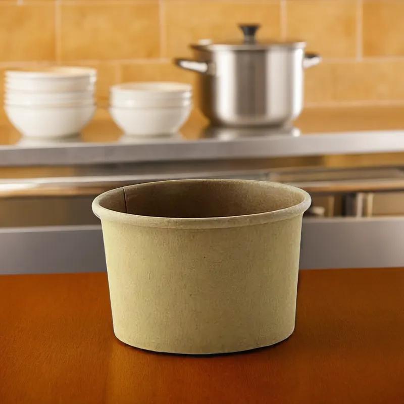 Soup Food Container Base 8 OZ Paper Kraft 1000/Case