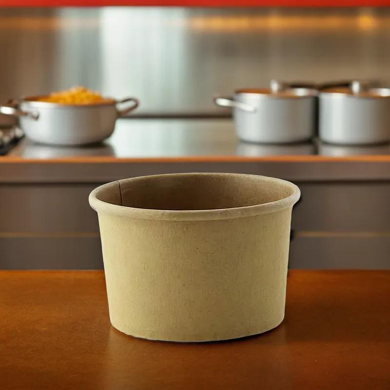 Soup Food Container Base 8 OZ Paper Kraft 1000/Case