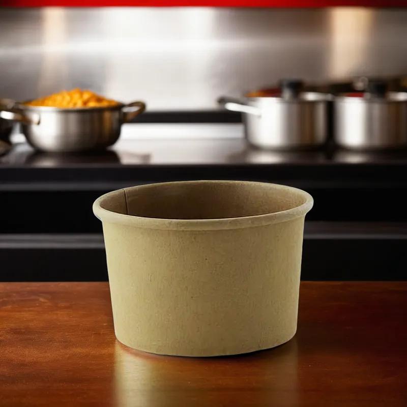 Soup Food Container Base 8 OZ Paper Kraft 1000/Case