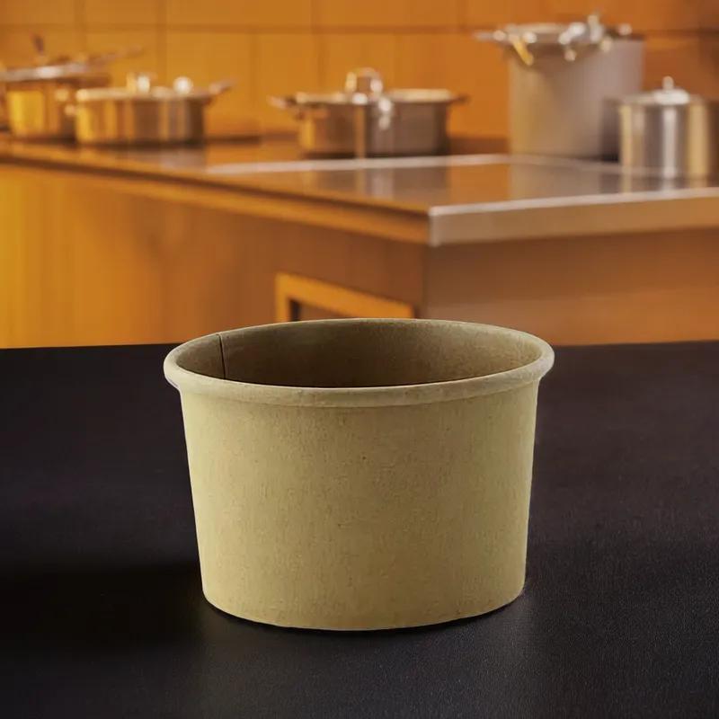 Soup Food Container Base 8 OZ Paper Kraft 1000/Case
