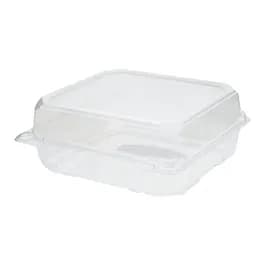 Take-Out Container Hinged 8X8 IN PET Clear 250/Case