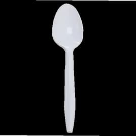 Teaspoon PP White Medium Weight 100 Count/Bag 10 Bags/Case 1000 Count/Case