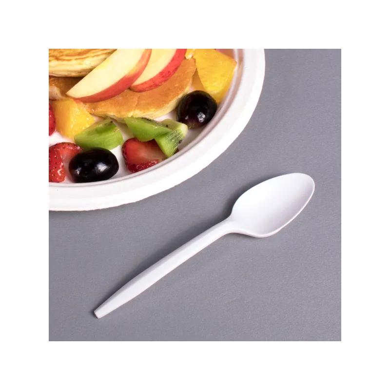 Teaspoon PP White Medium Weight 100 Count/Bag 10 Bags/Case 1000 Count/Case