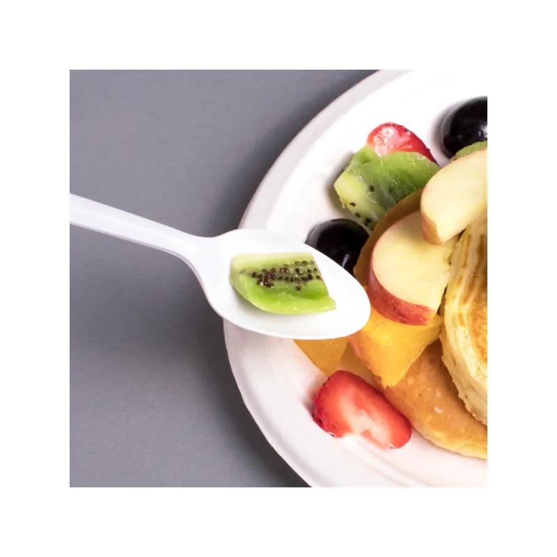 Teaspoon PP White Medium Weight 100 Count/Bag 10 Bags/Case 1000 Count/Case