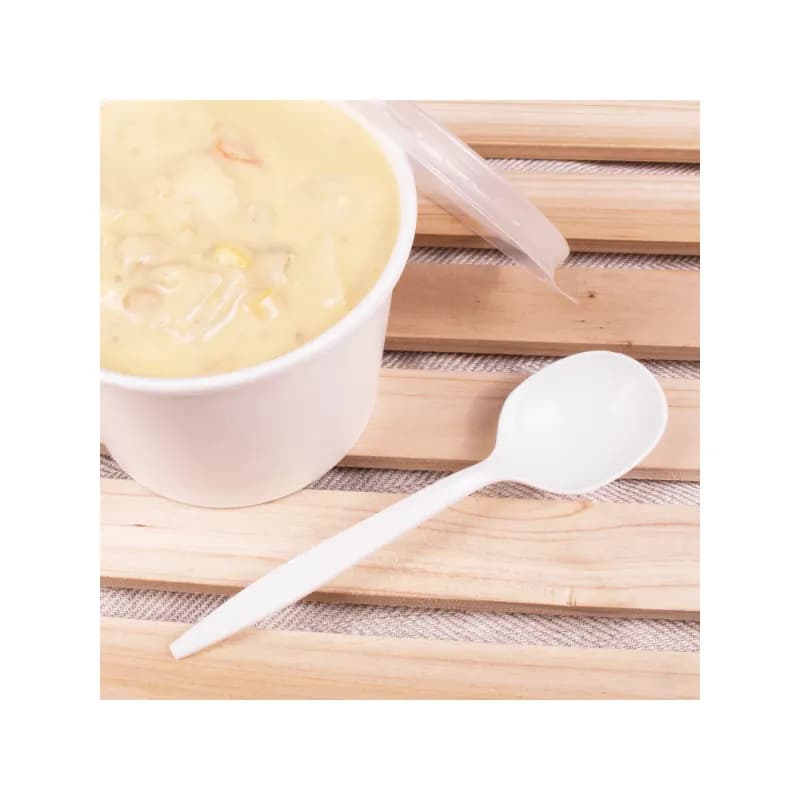 Karat® Soup Spoon PP White Medium Weight 1000/Case