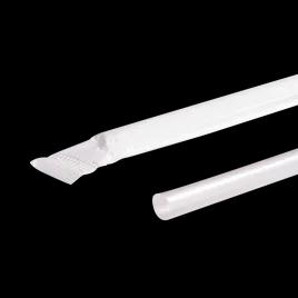 Karat® Jumbo Straw 0.2X7.75 IN Plastic Clear Paper Wrapped 2000/Case