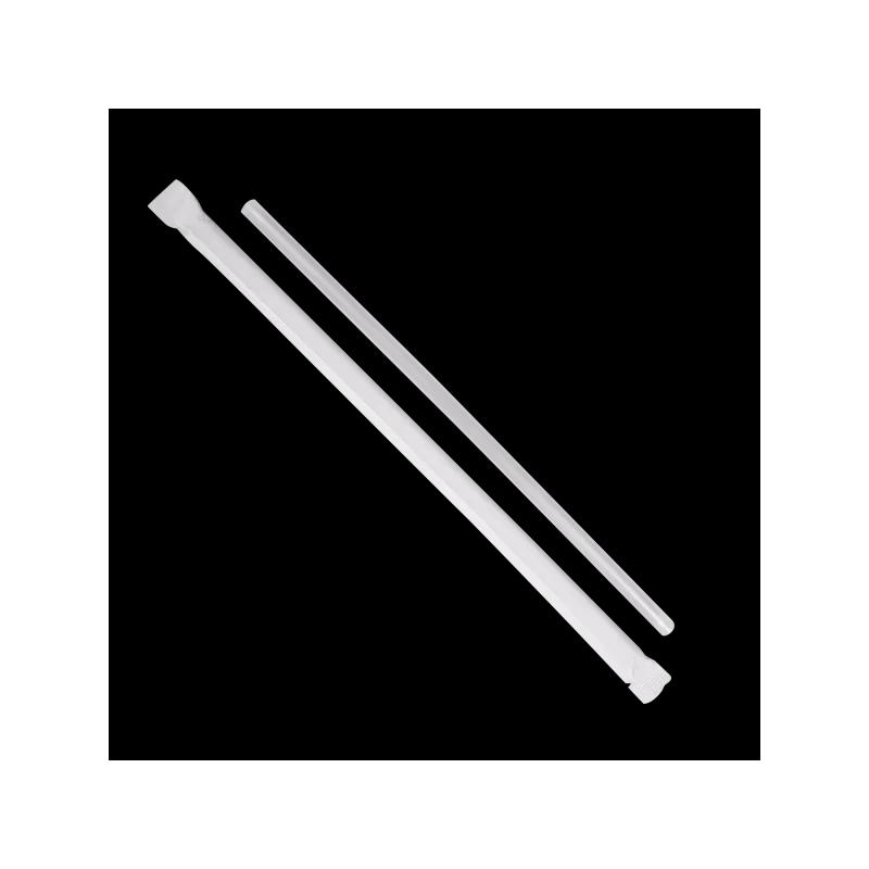 Karat® Jumbo Straw 0.2X7.75 IN Plastic Clear Paper Wrapped 2000/Case