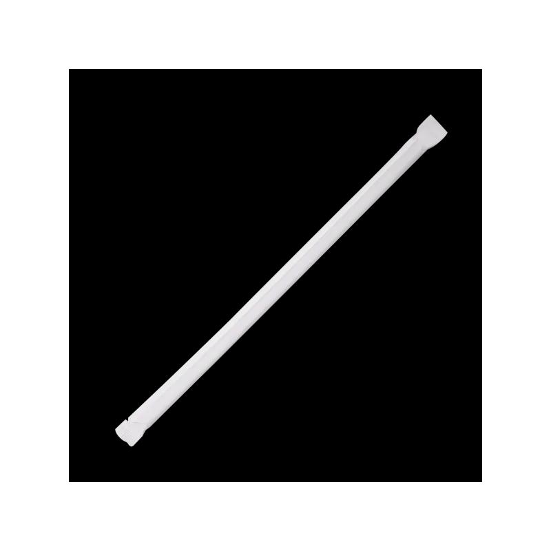 Karat® Jumbo Straw 0.2X7.75 IN Plastic Clear Paper Wrapped 2000/Case