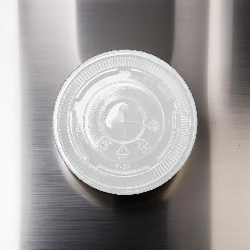 Lid Flat 92MM PET Clear For Cup With Hole 1000/Case