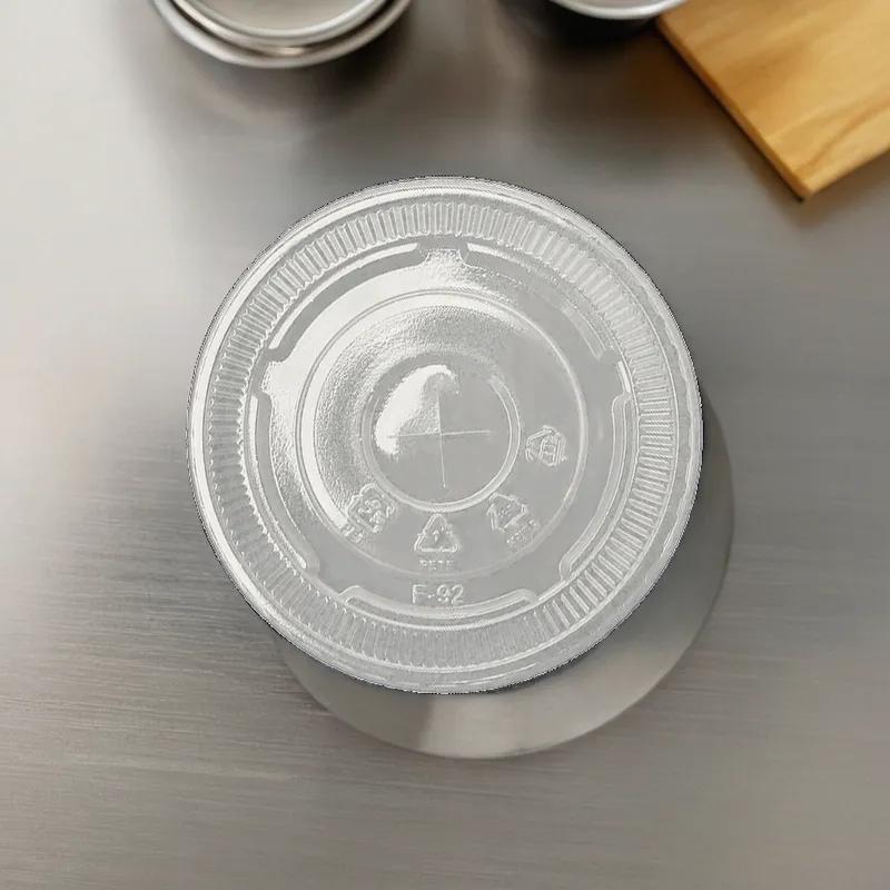 Lid Flat 92MM PET Clear For Cup With Hole 1000/Case