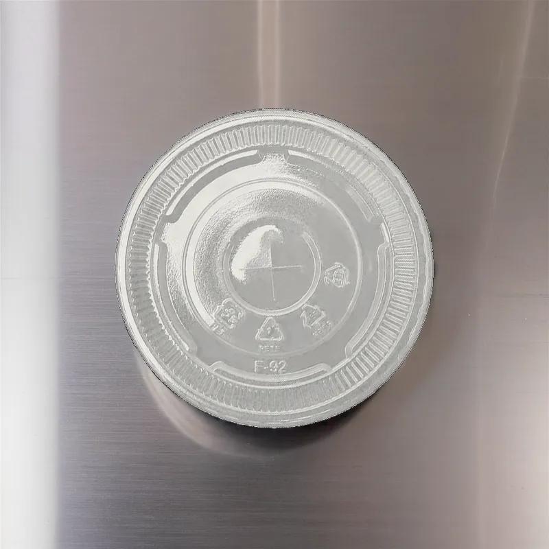 Lid Flat 92MM PET Clear For Cup With Hole 1000/Case