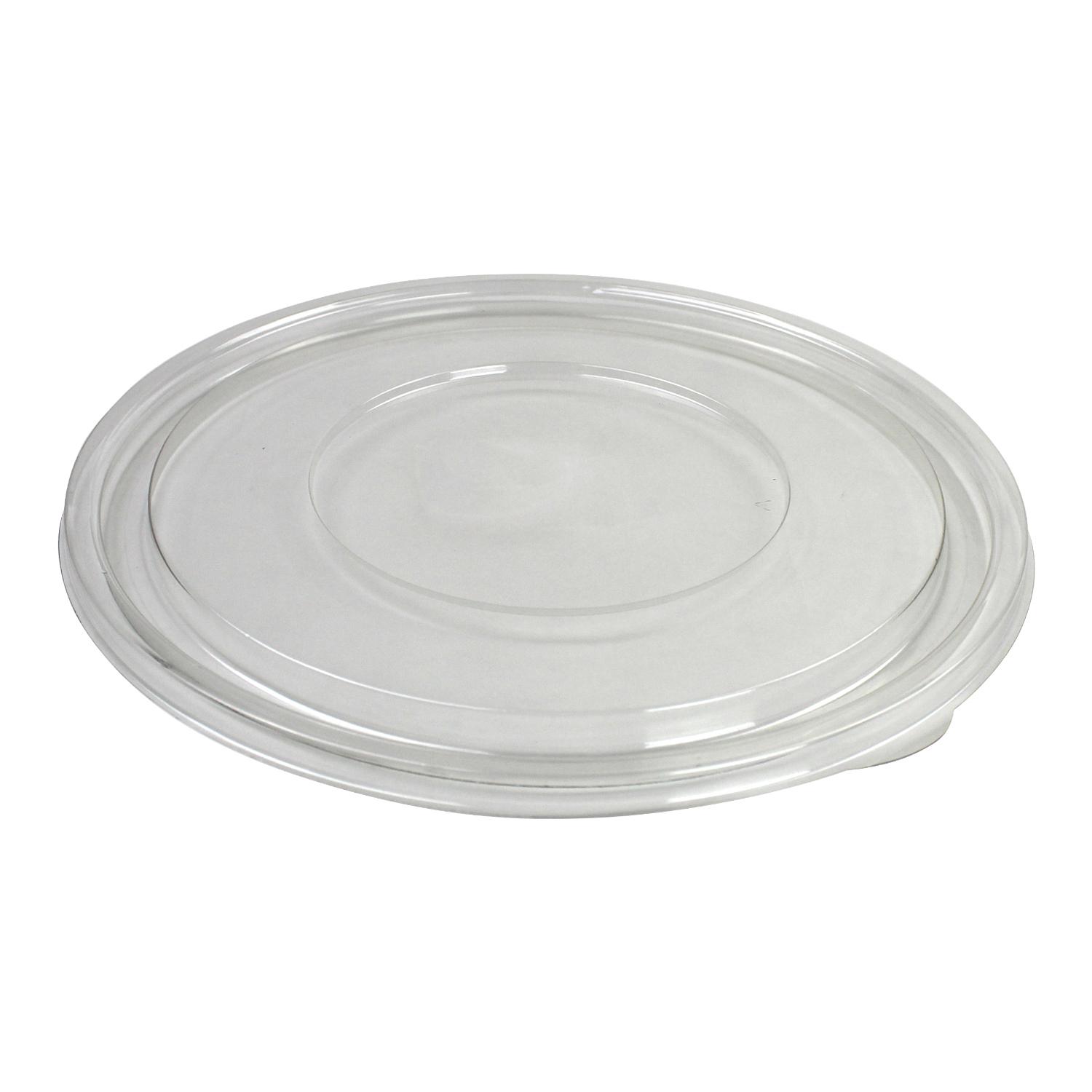 Lid Flat 10.25X0.5 IN 1 Compartment PET Clear Round For 64-80 OZ Bowl Unhinged 50/Case