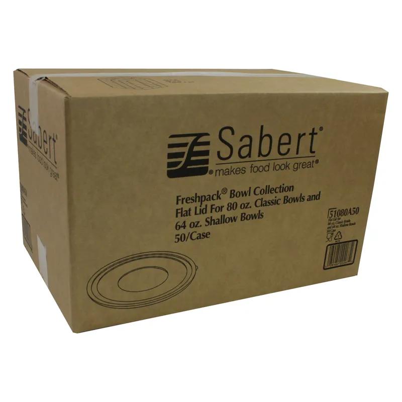 Lid Flat 10.25X0.5 IN 1 Compartment PET Clear Round For 64-80 OZ Bowl Unhinged 50/Case