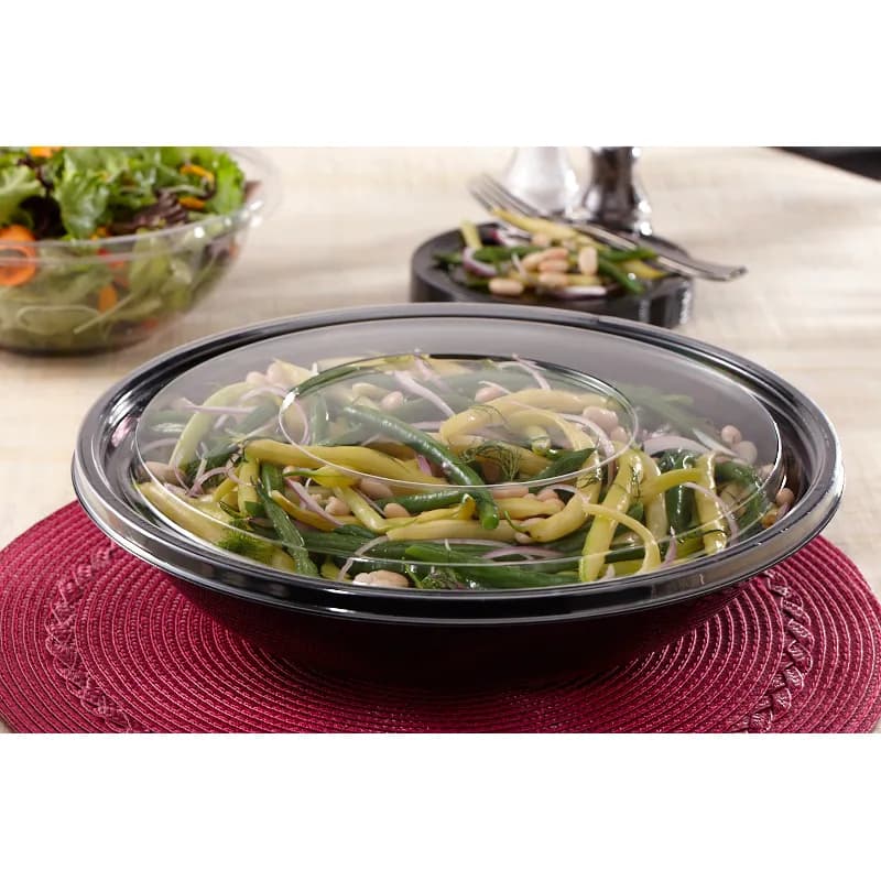 Lid Flat 10.25X0.5 IN 1 Compartment PET Clear Round For 64-80 OZ Bowl Unhinged 50/Case