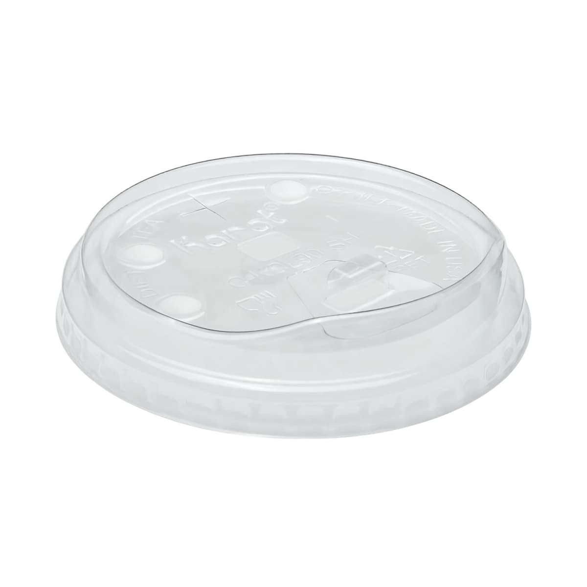 Karat® Lid 3.54 IN PET Clear For 12-22 FLOZ Cup Strawless 1000/Case
