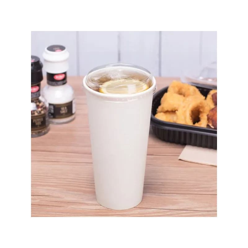 Karat® Lid 3.54 IN PET Clear For 12-22 FLOZ Cup Strawless 1000/Case