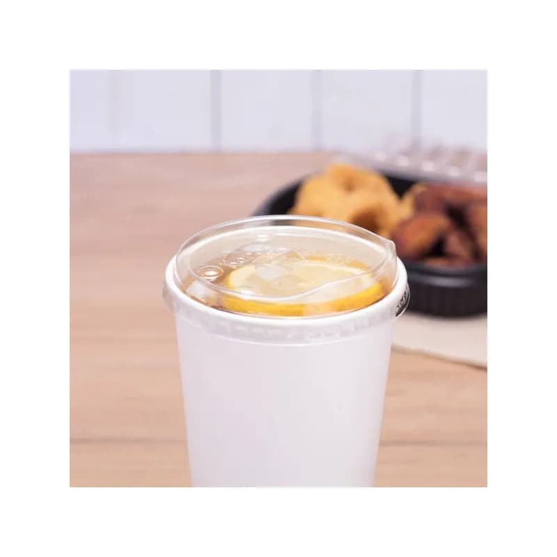 Karat® Lid 3.54 IN PET Clear For 12-22 FLOZ Cup Strawless 1000/Case
