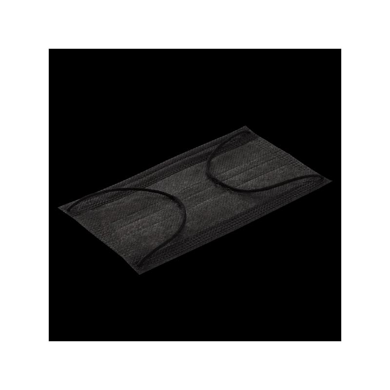 Karat® Mask Black 3PLY Disposable Ear Loop 50/Pack