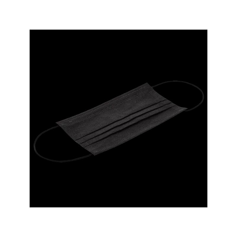Karat® Mask Black 3PLY Disposable Ear Loop 50/Pack