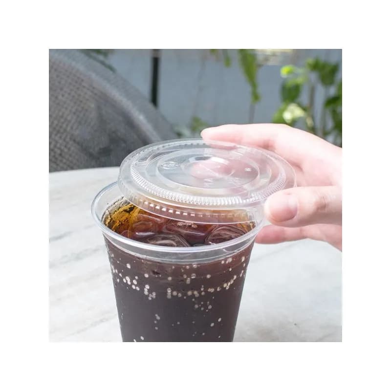 Karat Earth Lid Flat 98MM PLA Translucent For 12-24 OZ Cup 1000/Case