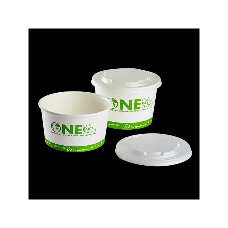 Karat Earth Lid Flat 114.6MM PLA For 12-16 OZ Cup 500/Case