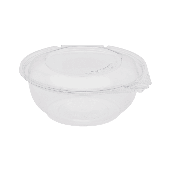 Salad Take-Out Container Hinged With Dome Lid 24 OZ PET Clear Tamper-Resistant 240/Case