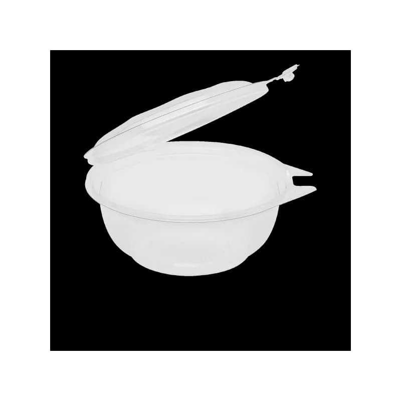 Salad Take-Out Container Hinged With Dome Lid 24 OZ PET Clear Tamper-Resistant 240/Case