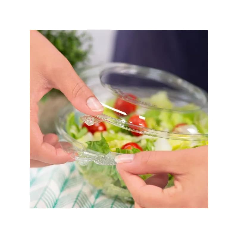 Salad Take-Out Container Hinged With Dome Lid 24 OZ PET Clear Tamper-Resistant 240/Case