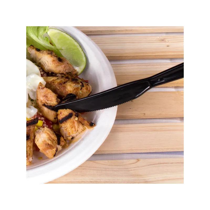 Karat® Knife PS Black Extra Heavy 100 Count/Bag 10 Bags/Case 1000 Count/Case