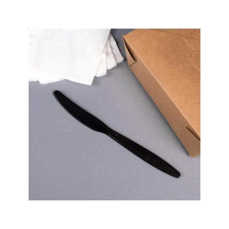 Karat® Knife PS Black Extra Heavy 100 Count/Bag 10 Bags/Case 1000 Count/Case