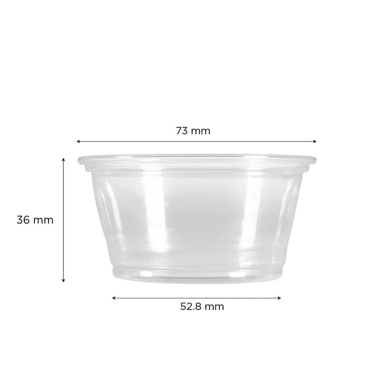 Souffle & Portion Cup 3.25 OZ Translucent 125 Count/Pack 20 Packs/Case 2500 Count/Case