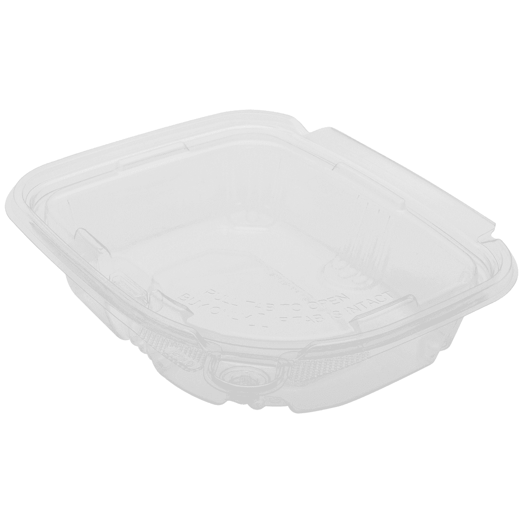 Deli Container With Flat Lid 8 OZ PET Clear Tamper-Resistant 200/Case