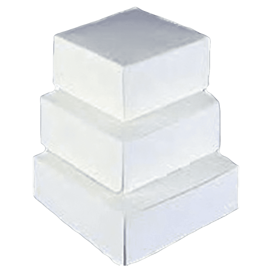 Cake Box 1/2 Size 19.5X14X4 IN White 2-Piece 100/Case