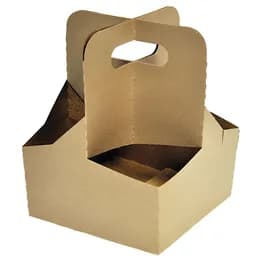 Cup Carrier 7X7 IN 4 Compartment For 12-32 OZ With Handle 200/Case