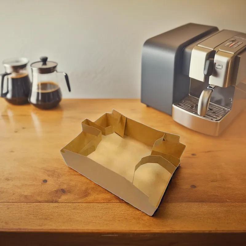 Cup Carrier 8.25X6.87X2.75 IN Kraft For 4 Cup With Strap 250/Case