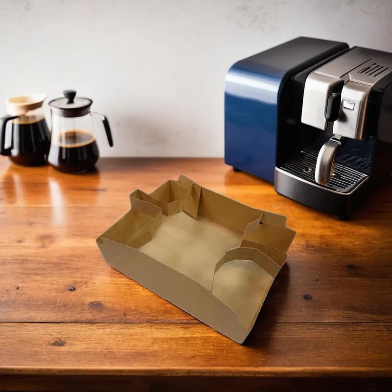 Cup Carrier 8.25X6.87X2.75 IN Kraft For 4 Cup With Strap 250/Case