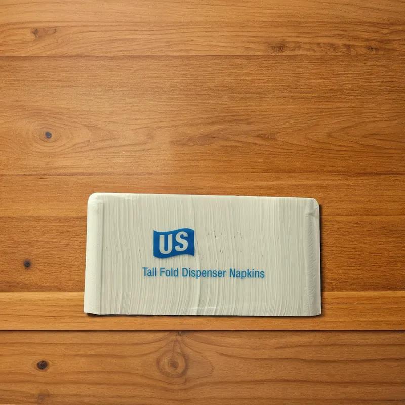 Dispenser Napkins 6X13.5 IN White Paper 1PLY Tall Fold 10000/Case