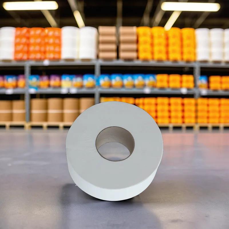 Toilet Paper & Tissue Roll 3.25IN 1000 FT 2PLY White Jumbo (JRT) 9IN Roll 12/Case