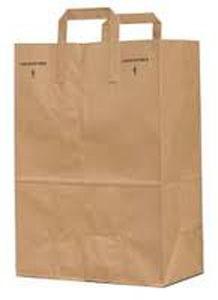 Duro® Grocery Bag 12X7X14 IN 1/7 Paper With Handle 300/Case