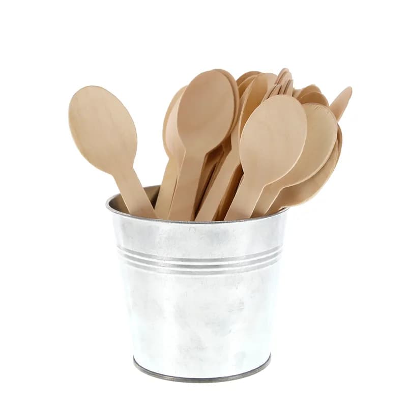 PrimeWare® Spoon 6.1 IN Wood 50 Count/Pack 20 Packs/Case 1000 Count/Case