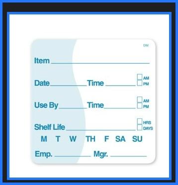 Shelf Life Label 2X2 IN Universal 250/Roll