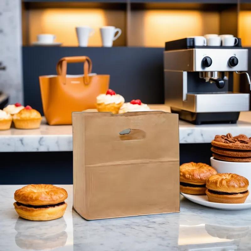 Bag 11X6X11 IN Paper Kraft With Die Cut Handle Closure 500/Case