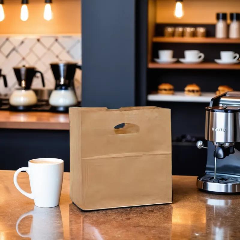 Bag 11X6X11 IN Paper Kraft With Die Cut Handle Closure 500/Case